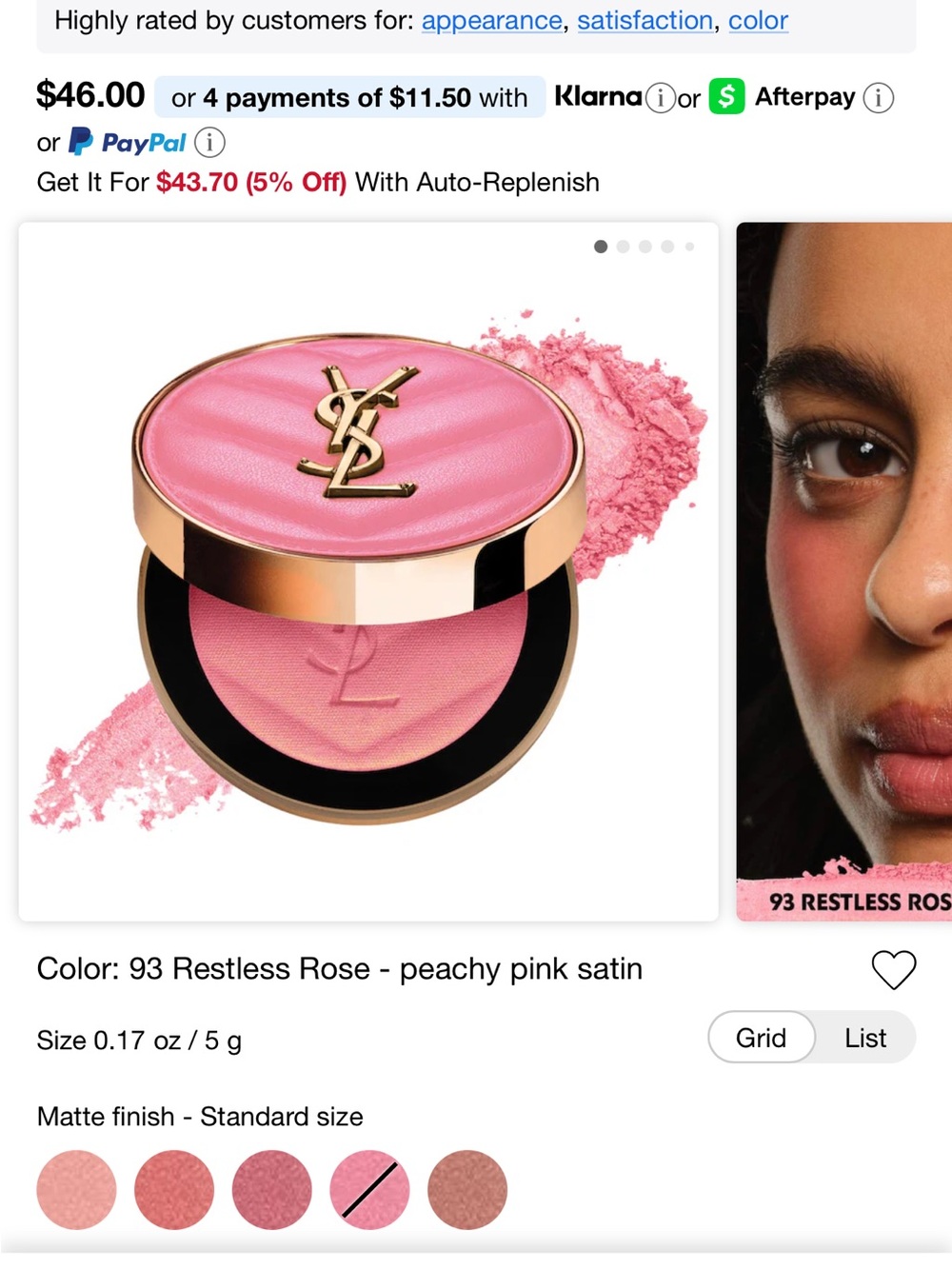 💛 Mother’s Day YSL bundle 💛 Eye palette, blush compact and plumping lip oil - Picture 6 of 7